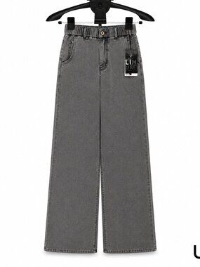 LIMORE Women’s Charcoal Grey Wide Leg Jeans NWT | High Rise Denim